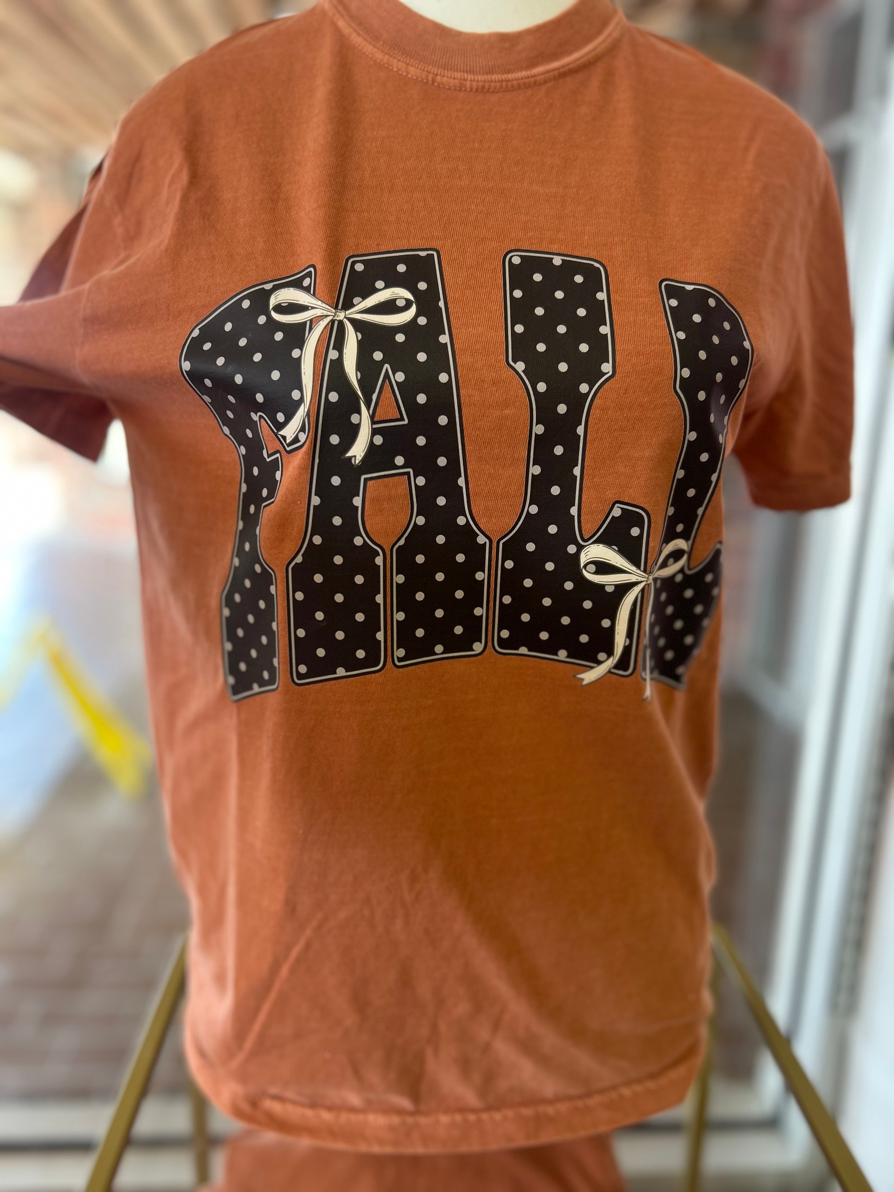 Fall polka dot tee