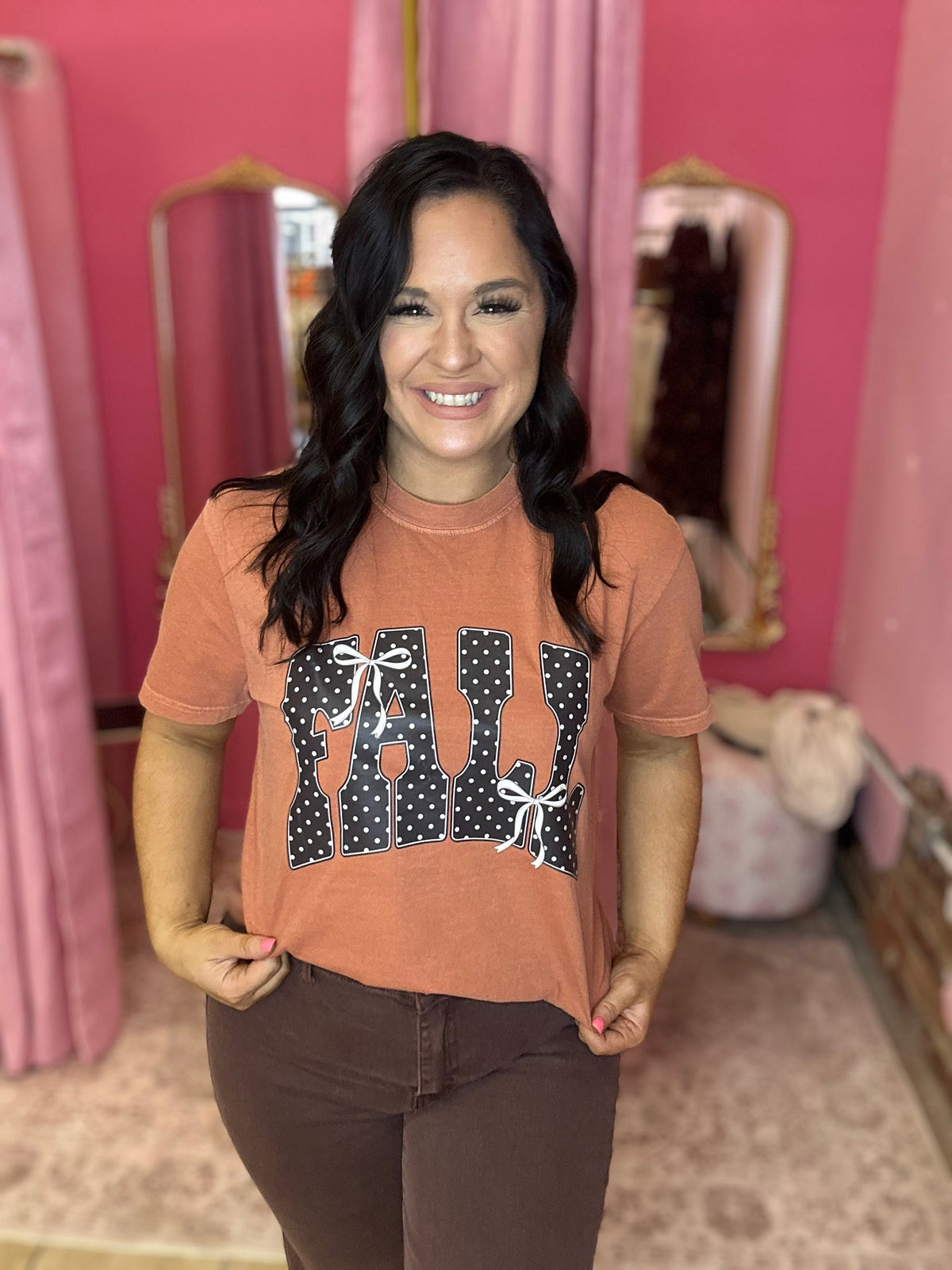 Fall polka dot tee