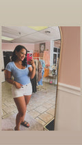 Light Blue Scoop Neck tee