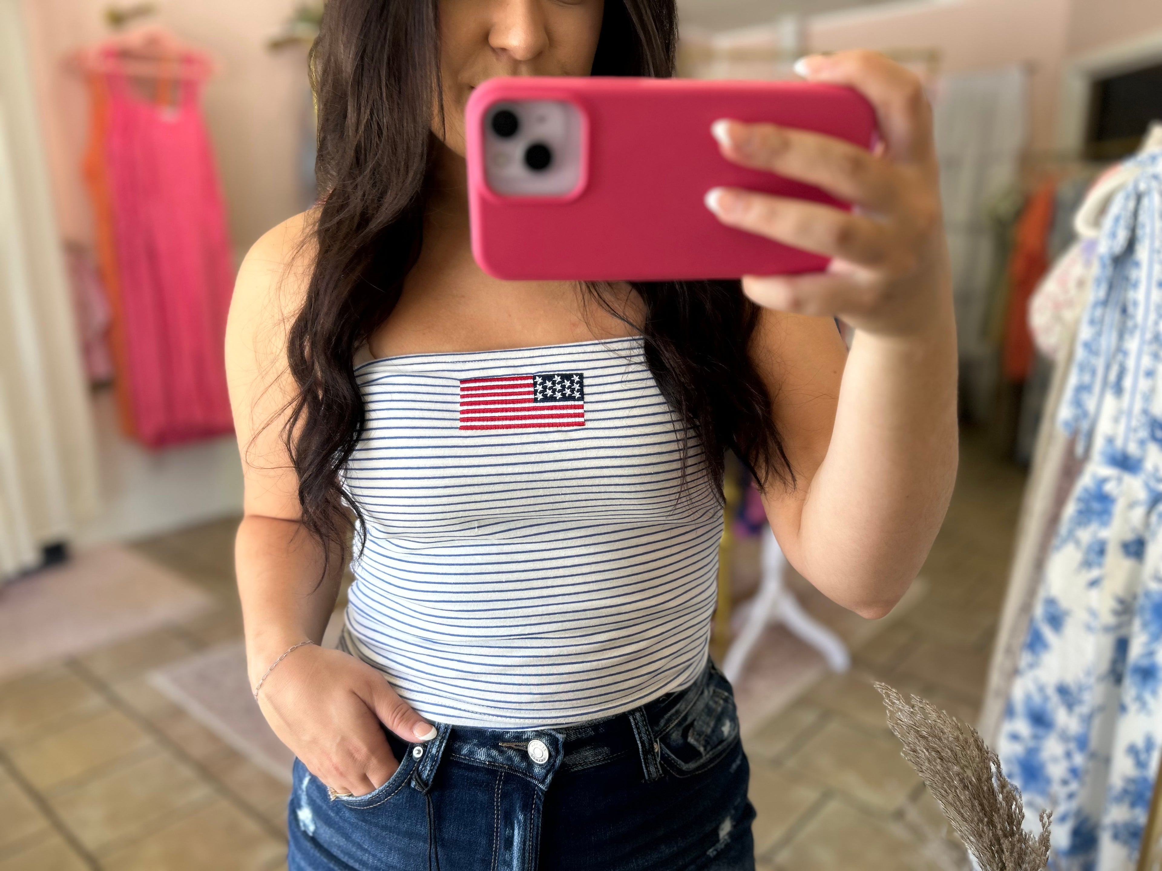 Stars & Stripes Tube Top (Blue)