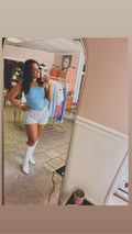 Blue tube top