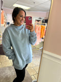Denim Blue Mockneck
