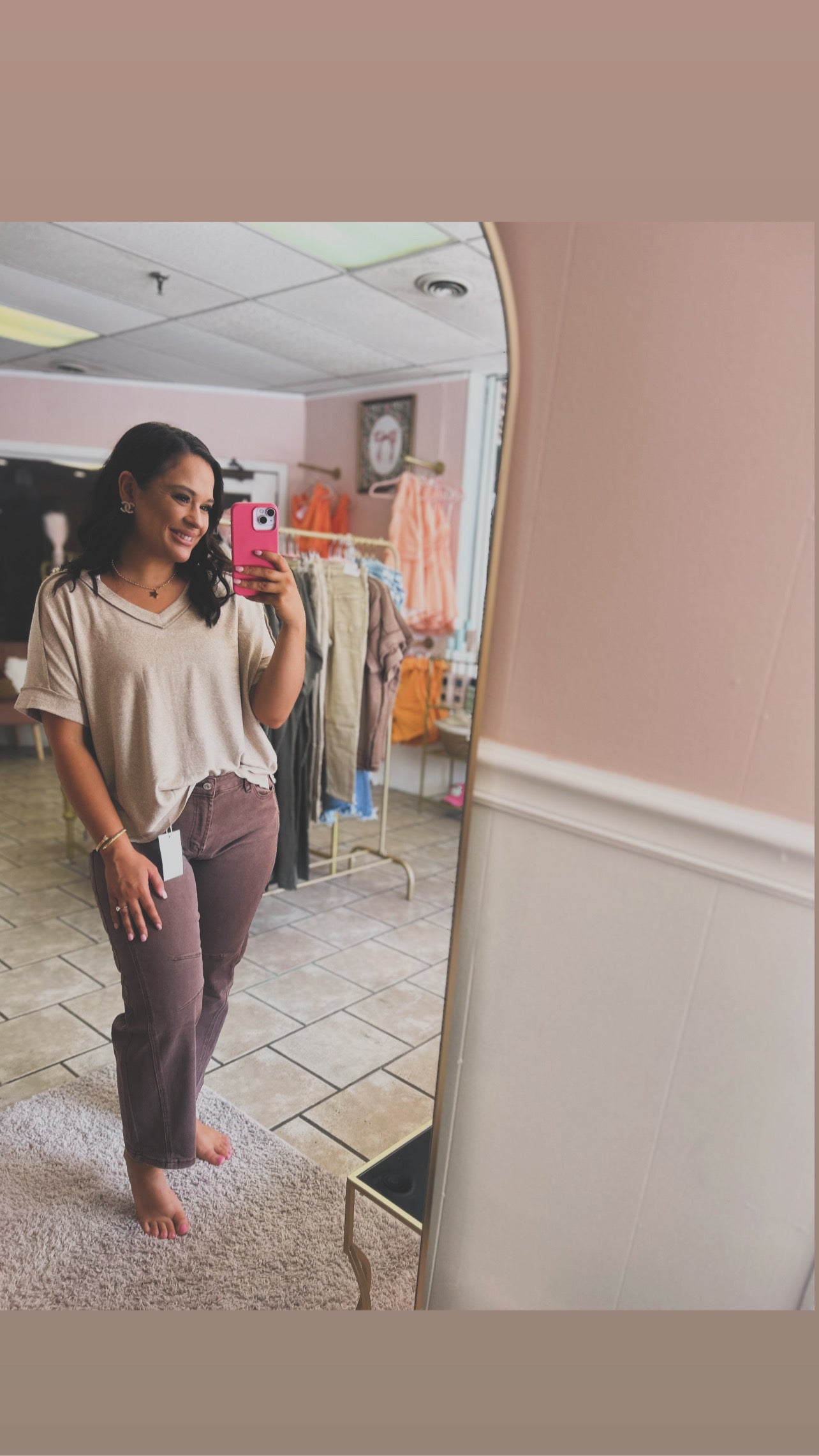 Brown Barrel Jeans
