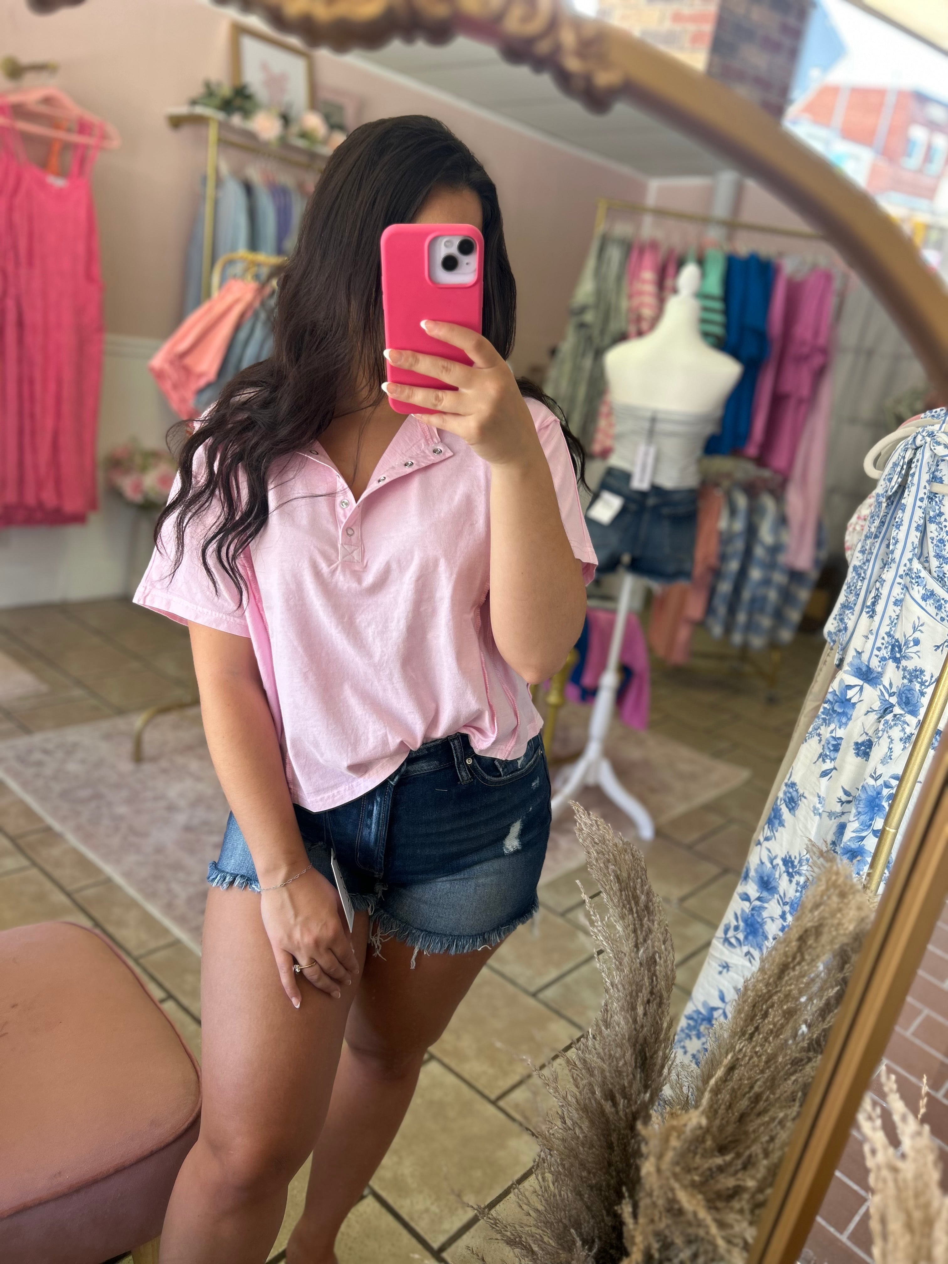 Pink Boxy Tee