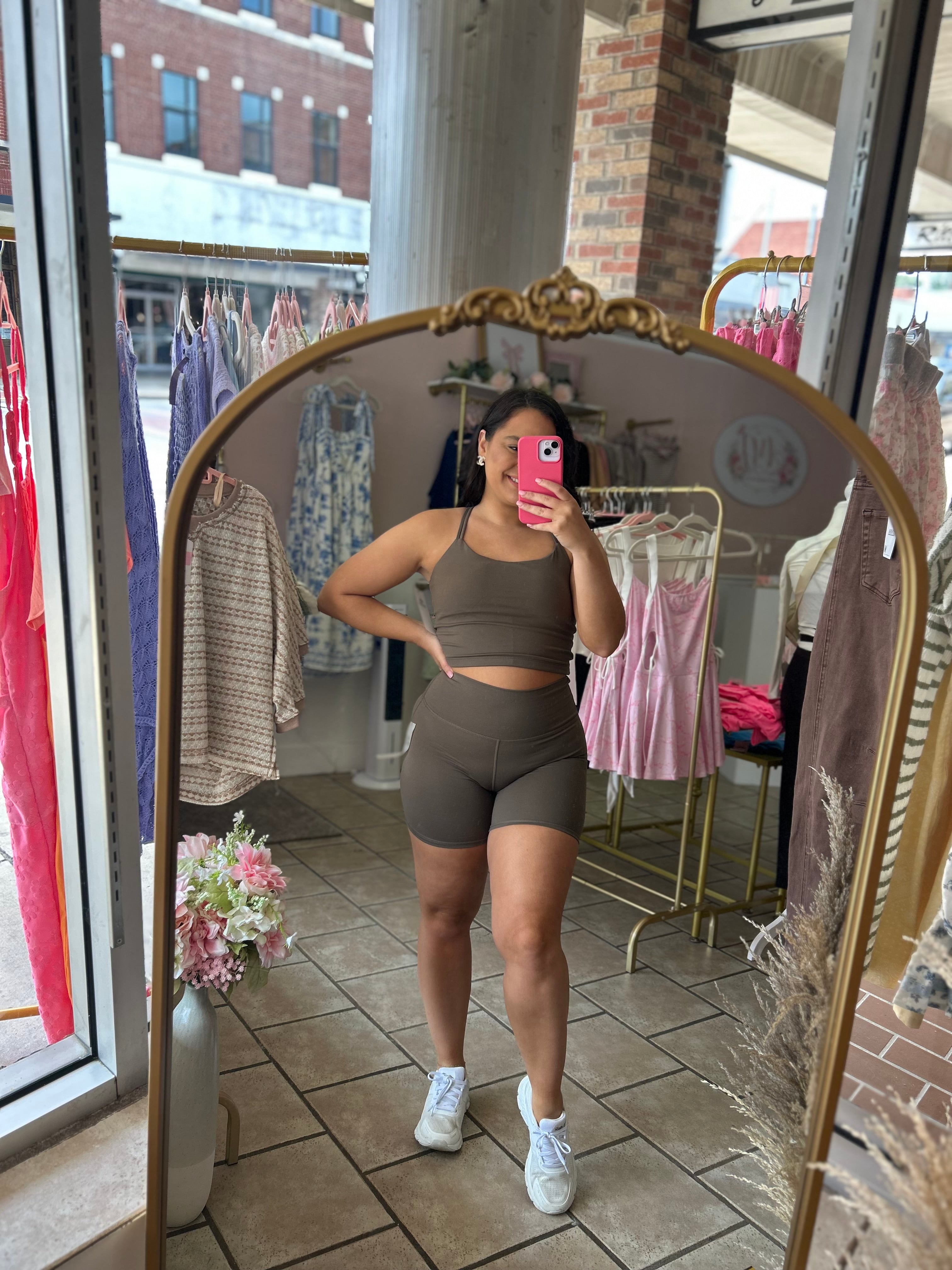 Toffee Biker Shorts