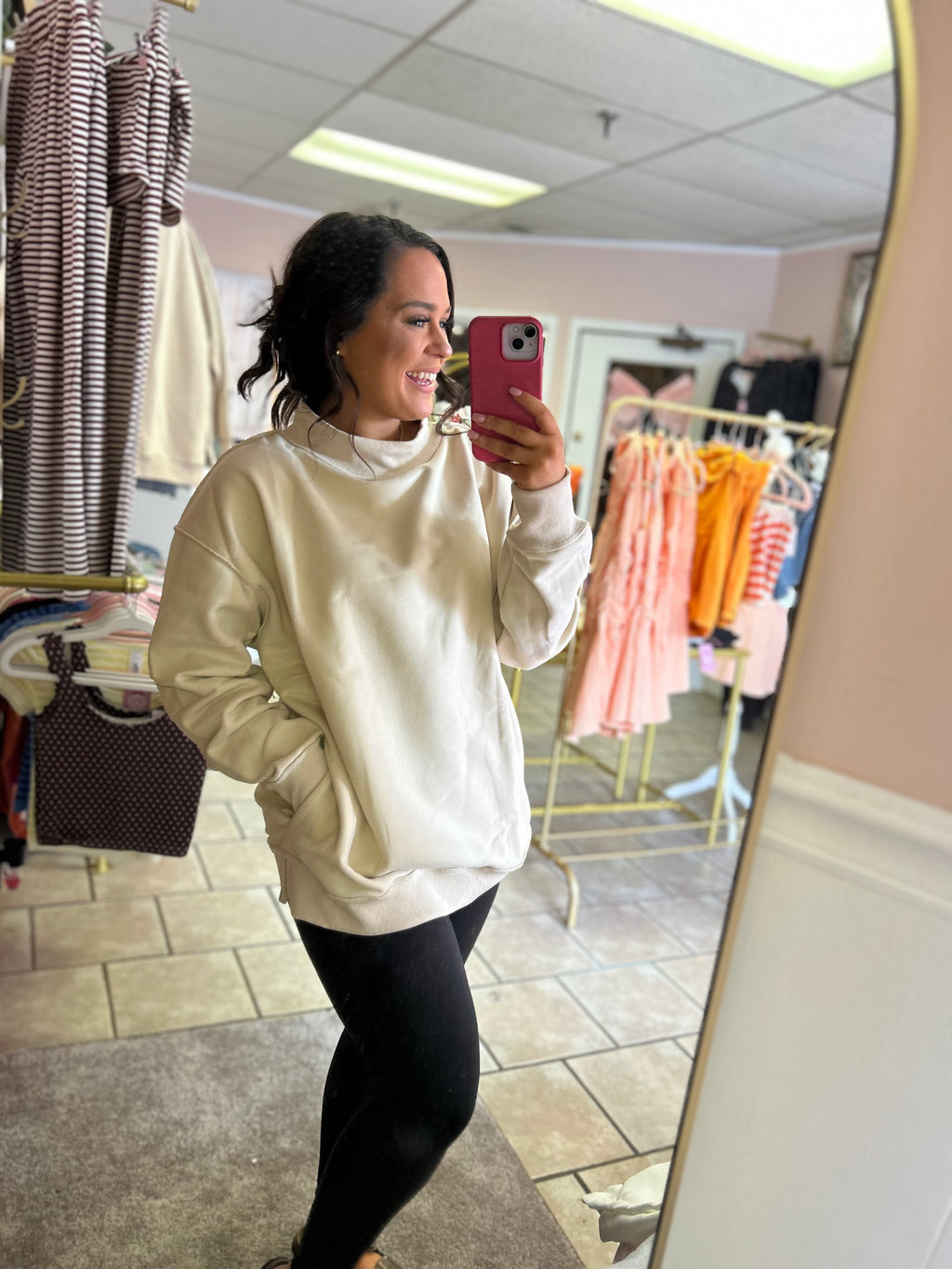 Beige Mockneck