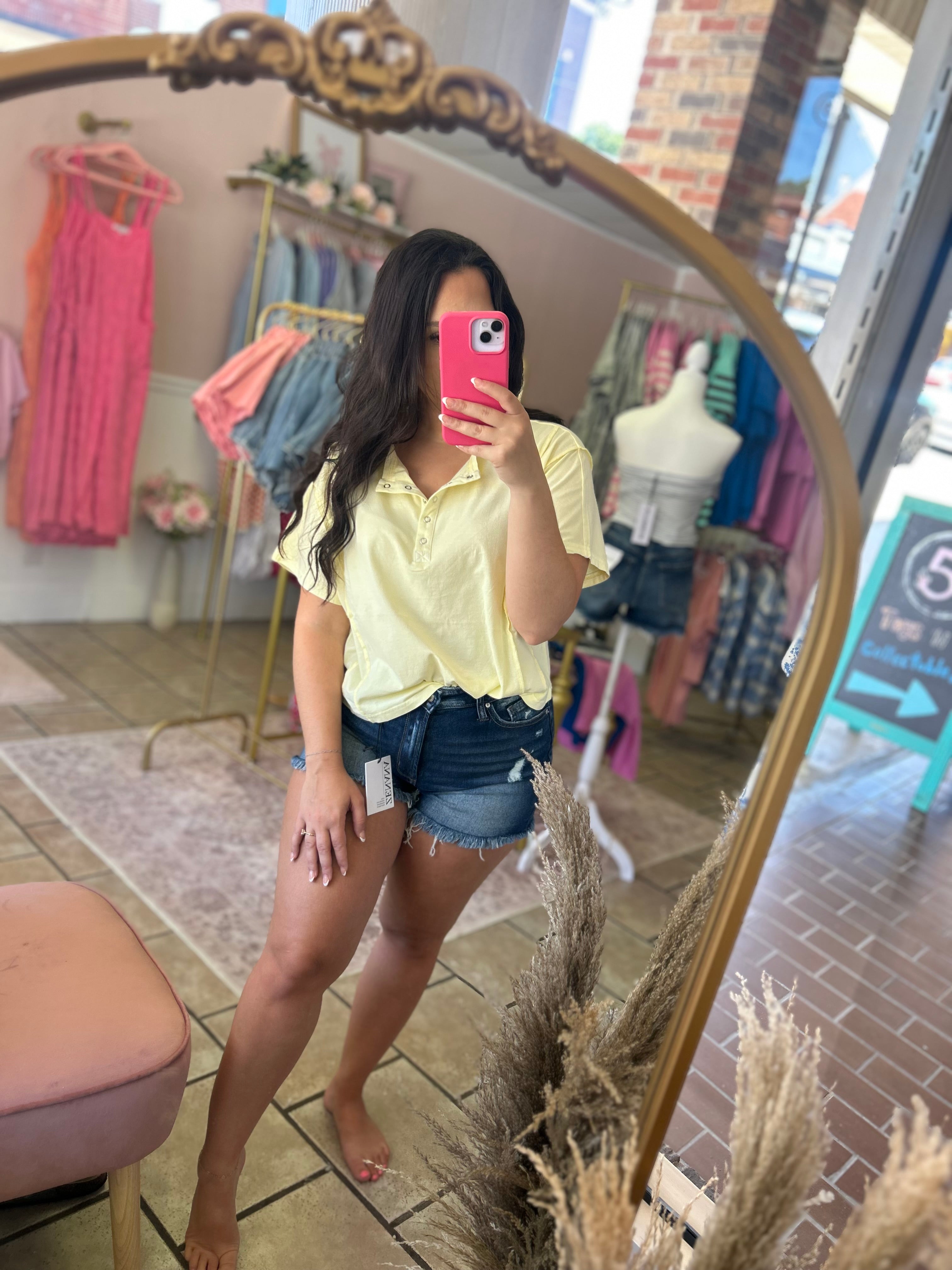 Butter Yellow Boxy Tee