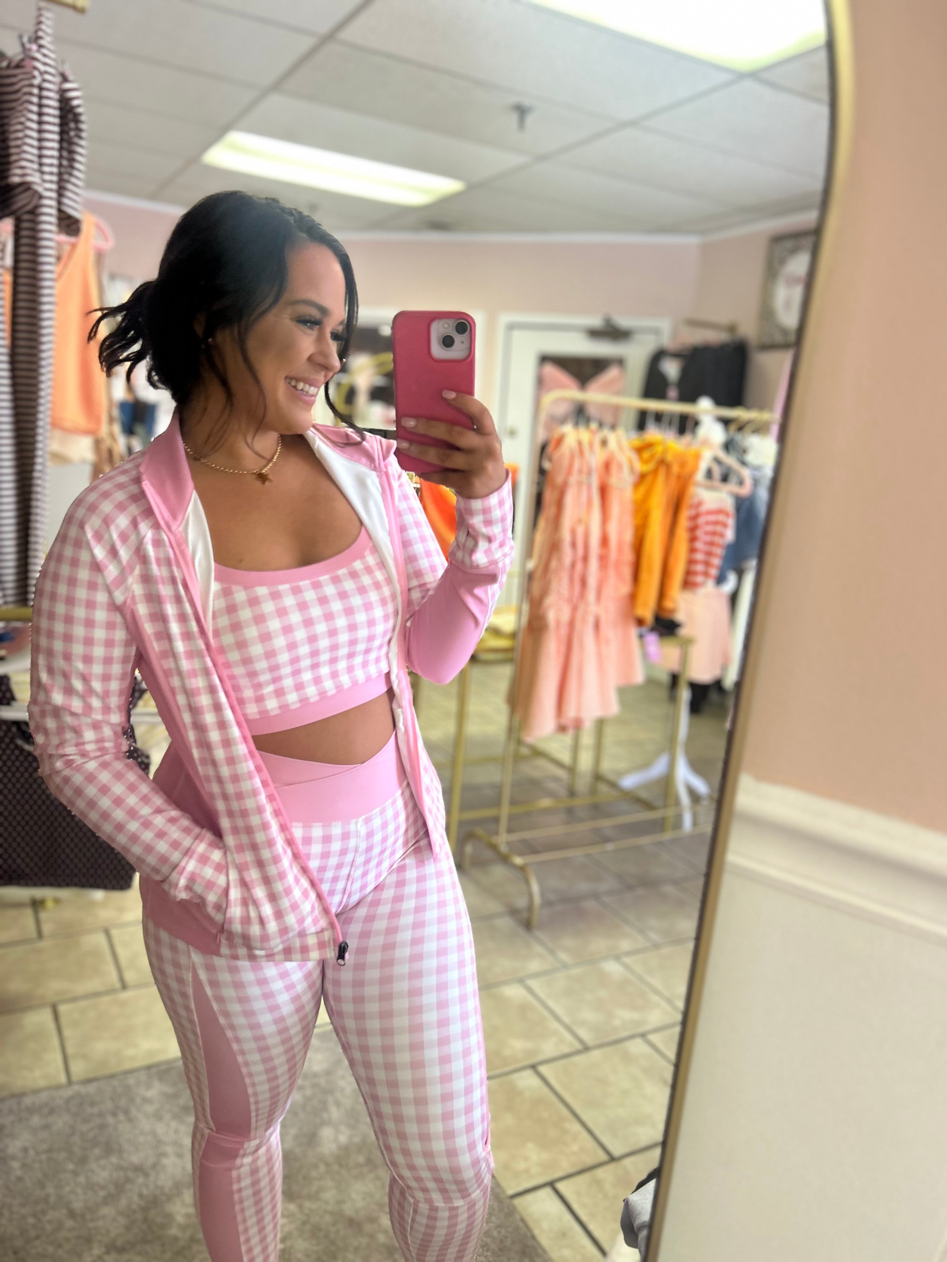 Pink gingham Jacket