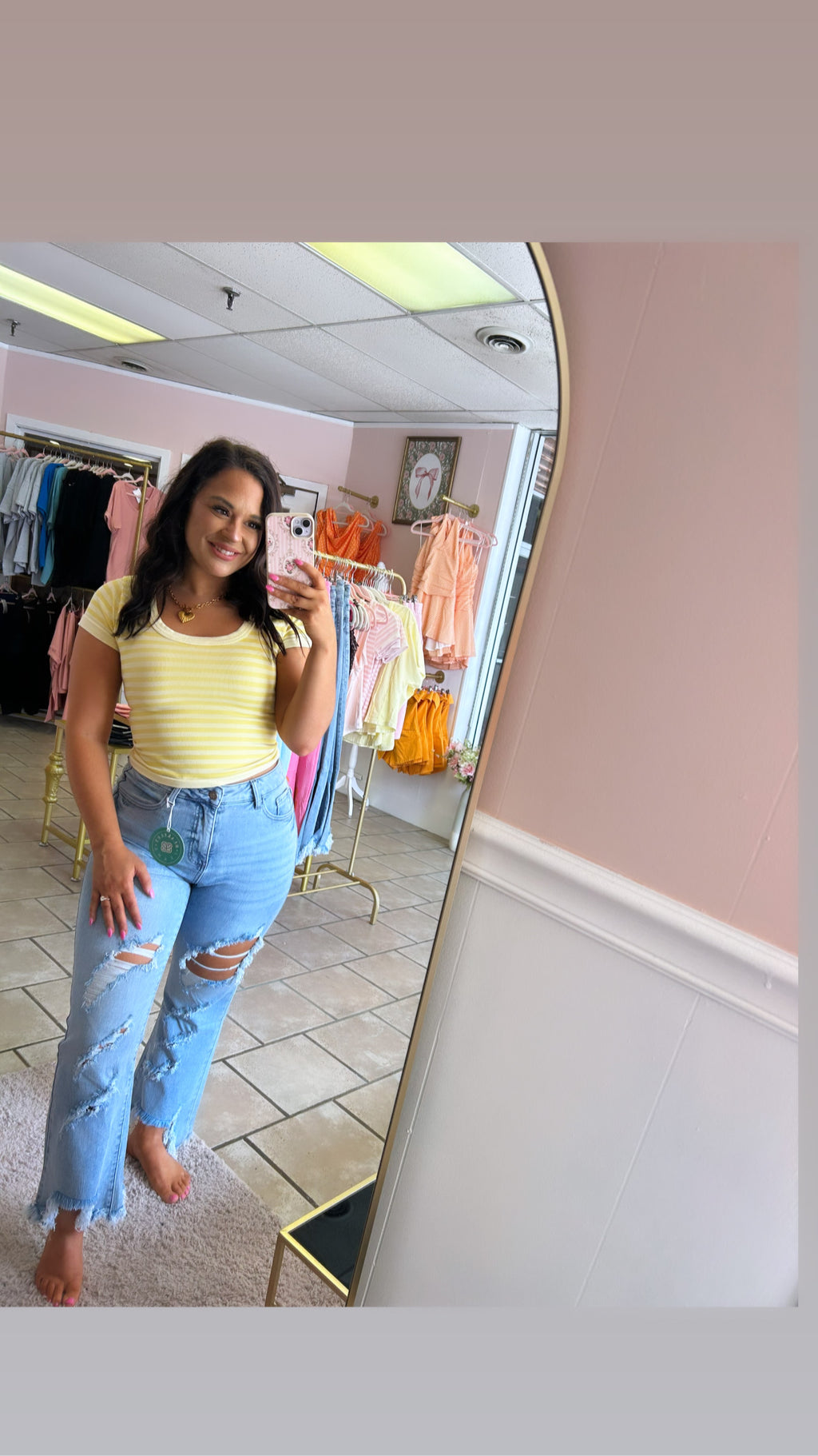 Distressed Crop Jean