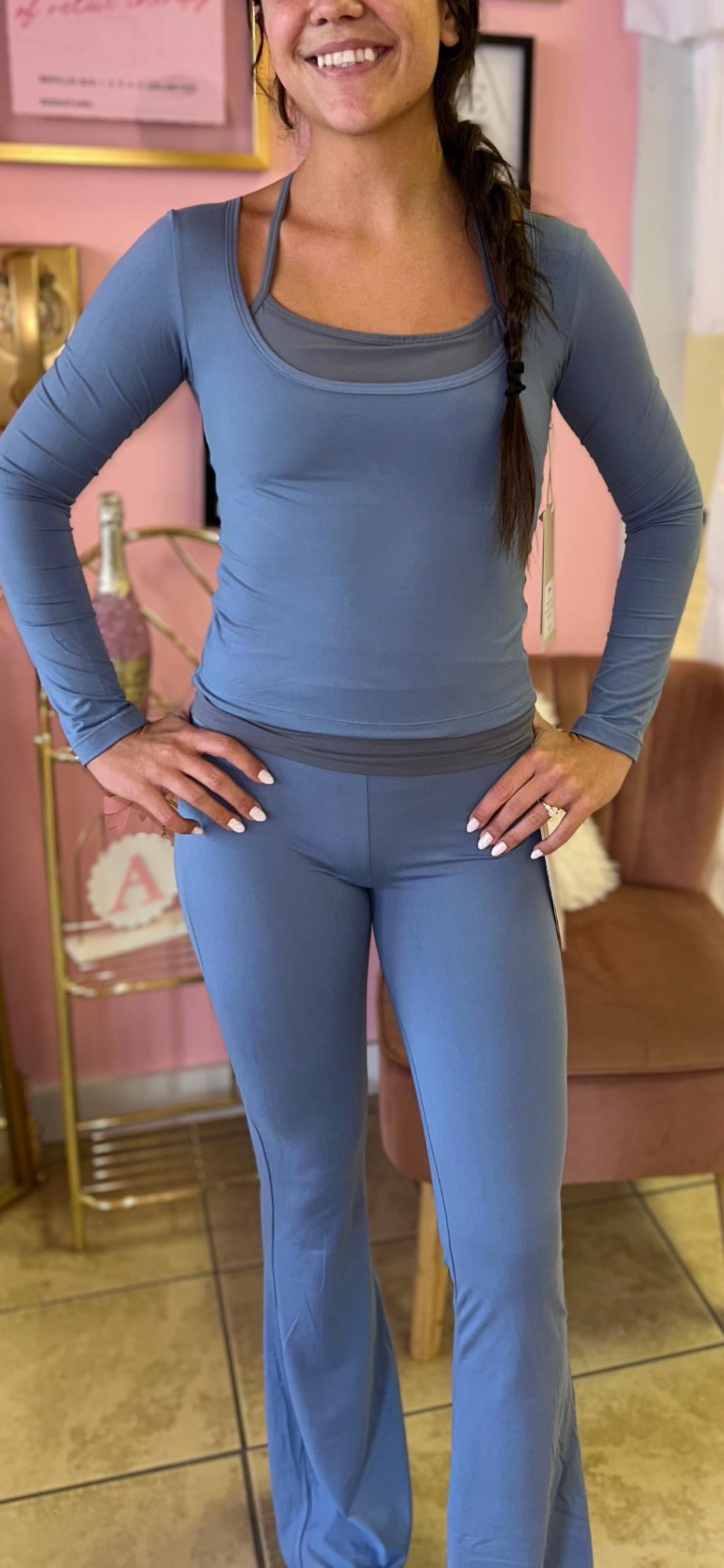 Dusty blue activewear set
