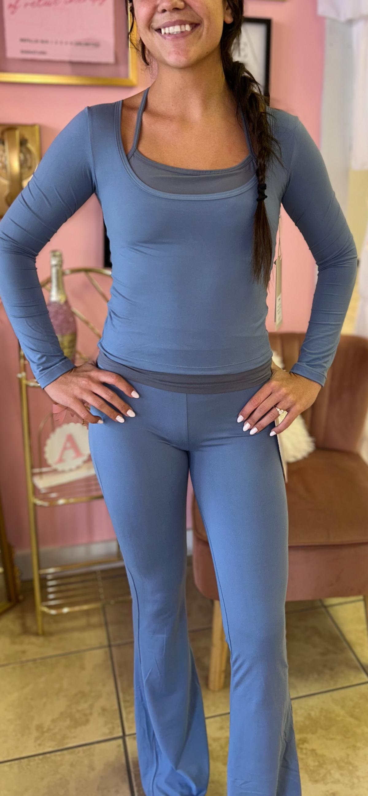 Dusty blue activewear set
